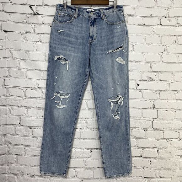 pistola Denim - Pistola‎ Presley High Rise Wink Distressed Jeans Size 30 P6626KEE-WID Loose Fit